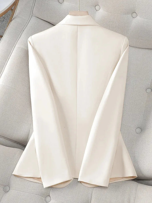 XAYWEAR Women's Classic Ivory Blazer for Everyday Elegance