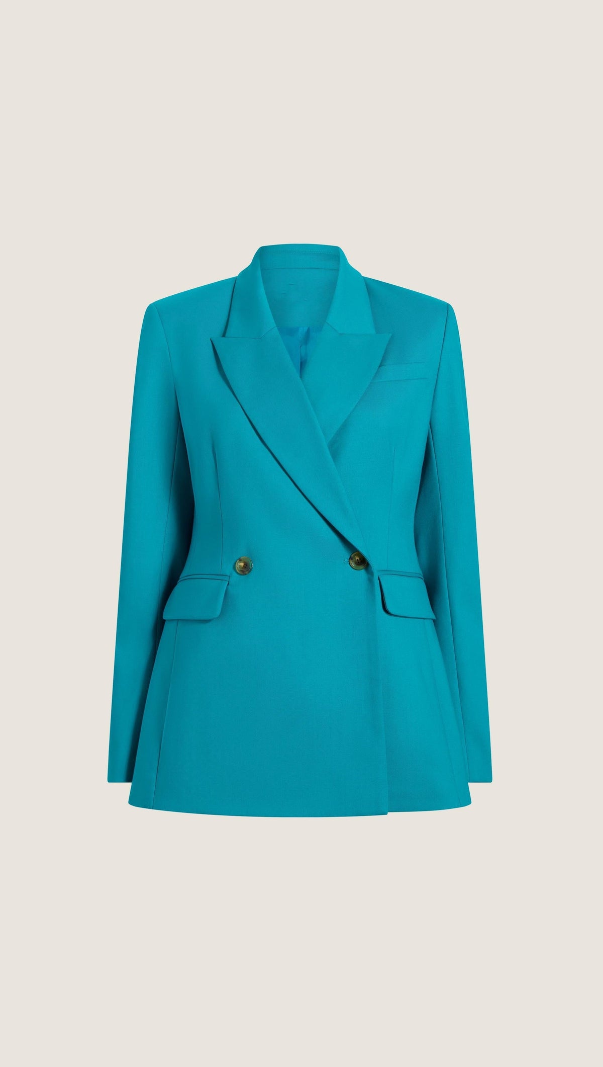 XAYWEAR Turquoise Tailored Blazer & Trousers Set - Electric Peacock