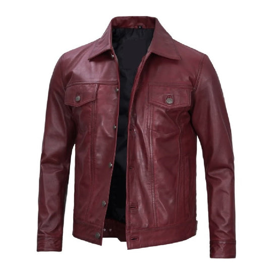 XAYWEAR Four Pocket Leather Jacket for Men