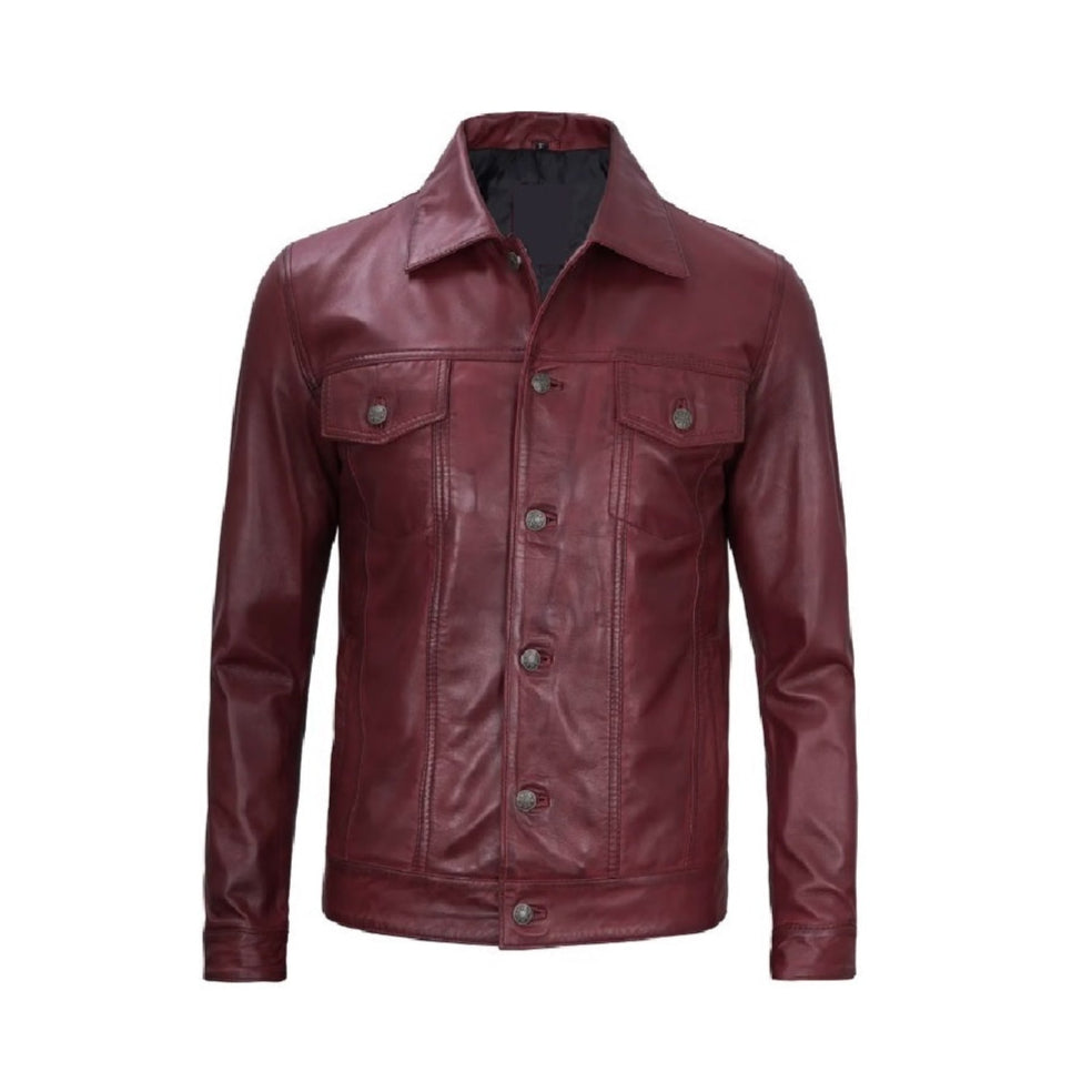 XAYWEAR Four Pocket Leather Jacket for Men