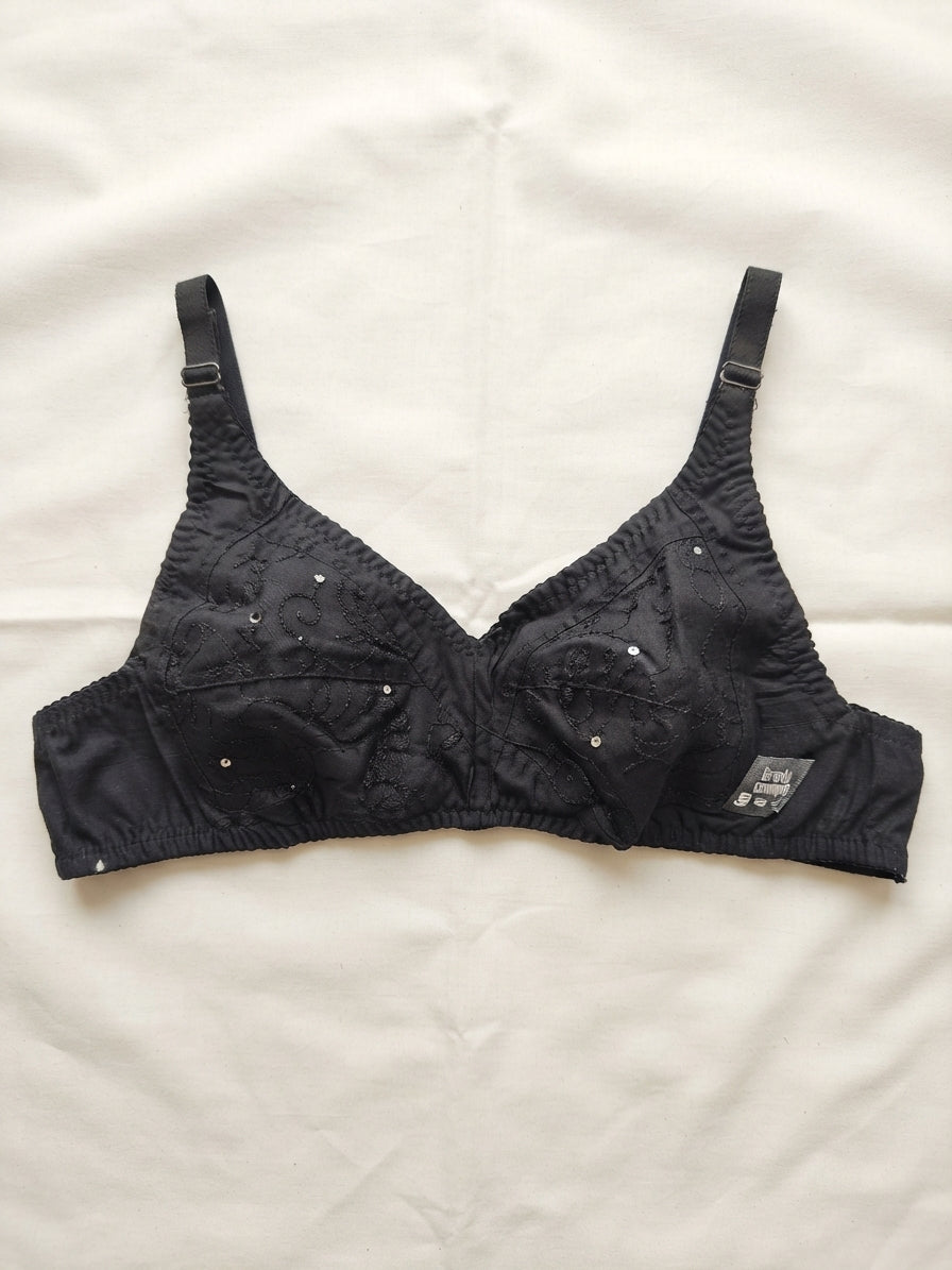 XAYWEAR Embroidery Bra - Comfortable Non-Padded Cotton Bra - PACK OF 3