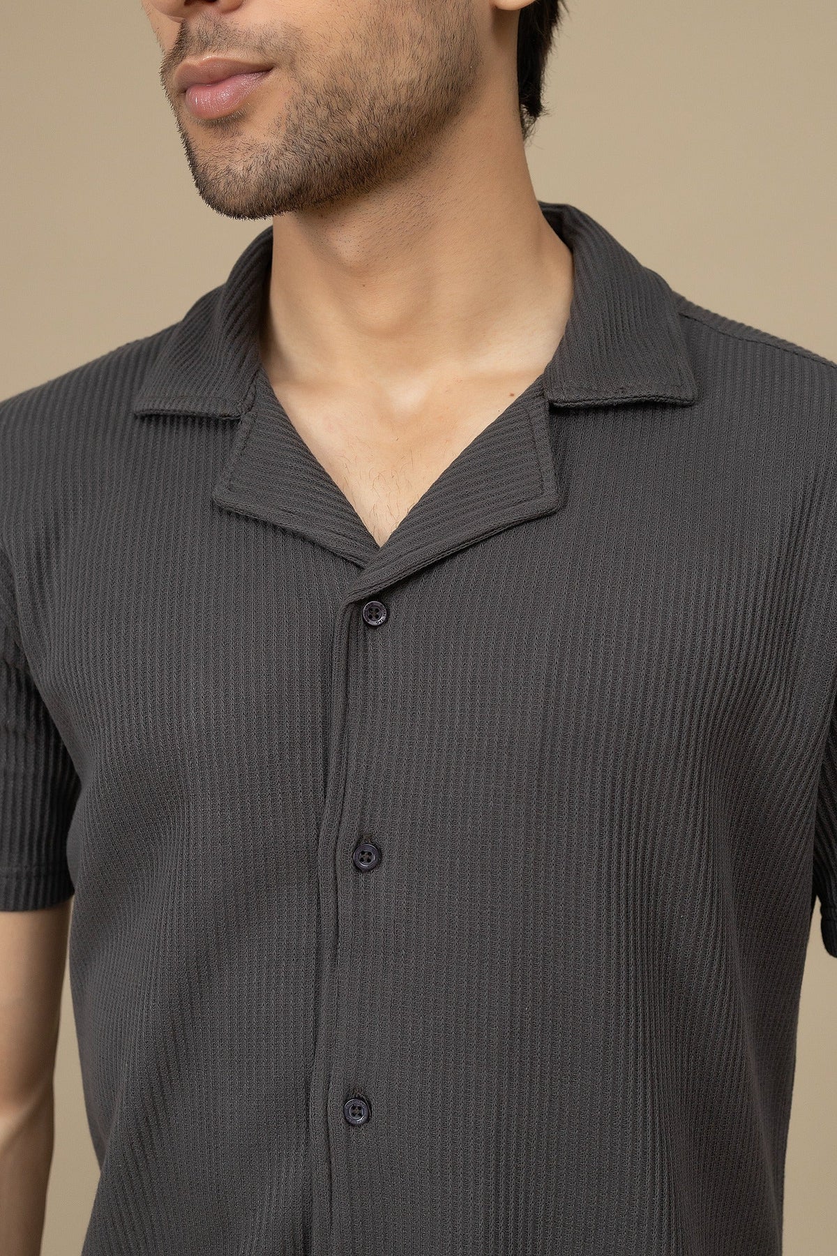 XAYWEAR Charcoal Grey Casual Shirt