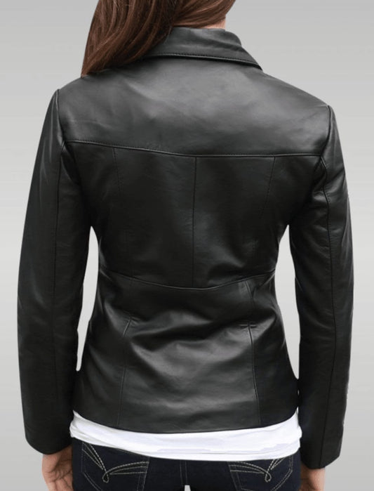 XAYWEAR Zip-Up Faux Leather Jacket Women - XAYWEAR