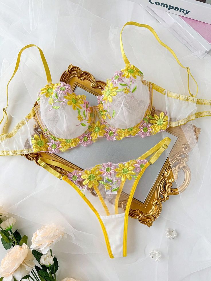 XAYWEAR Sweet Flower Floral Pushup Summer Set - Pack OF 3