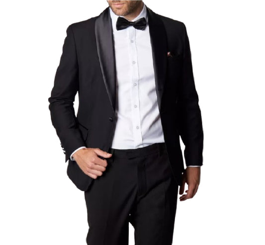 XAYWEAR Formal and Classic Black Tuxedo For Men