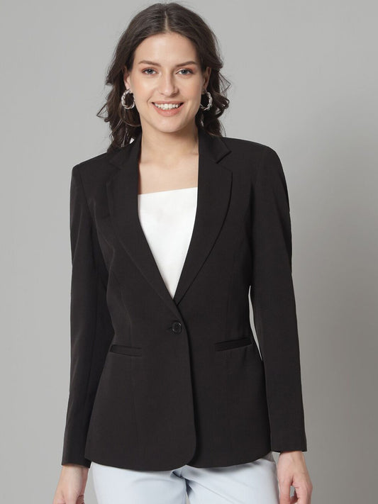 XAYWEAR Women's Classic Black Blazer - Timeless Style