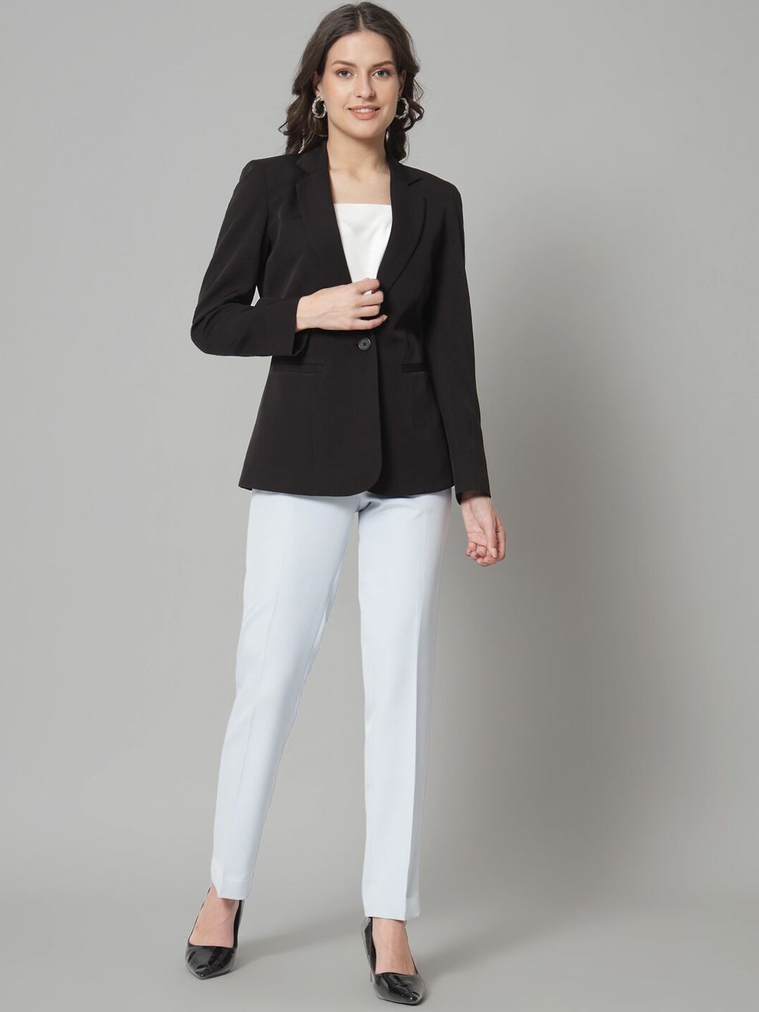 XAYWEAR Women's Classic Black Blazer - Timeless Style