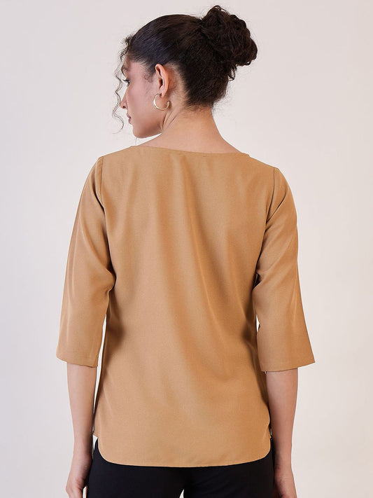 XAYWEAR Boat Neck Blouse for Women in Stylish Design