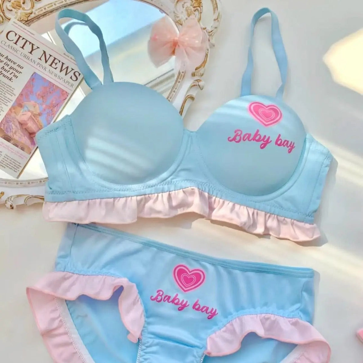 XAYWEAR Cute Baby Bay Ruffle Lingerie Set - PACK OF 3