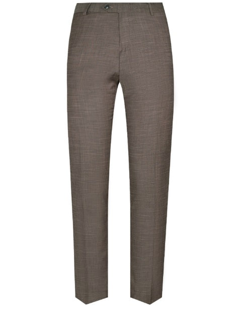 XAYWEAR brown formal wear suit for men tailored dress pants with button closure