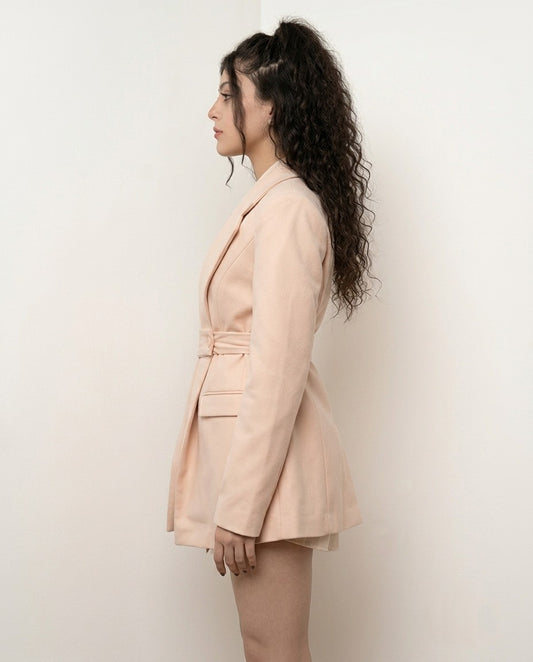 XAYWEAR Belted Pink Jacket for Women - Stylish & Chic