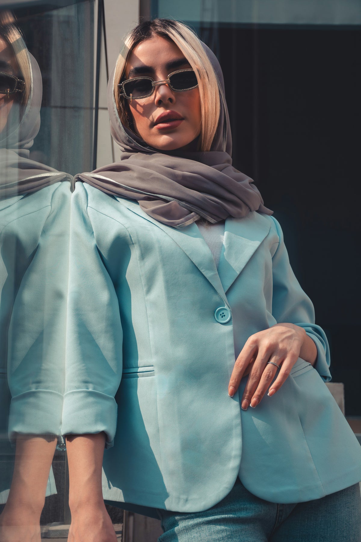 XAYWEAR Women's - Turquoise Soft Boss Blazer