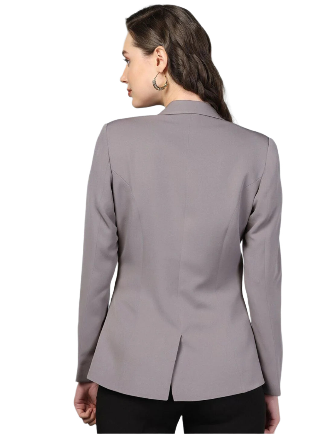 XAYWEAR gray blazer for professional women suit with tailored fit and back vent detail