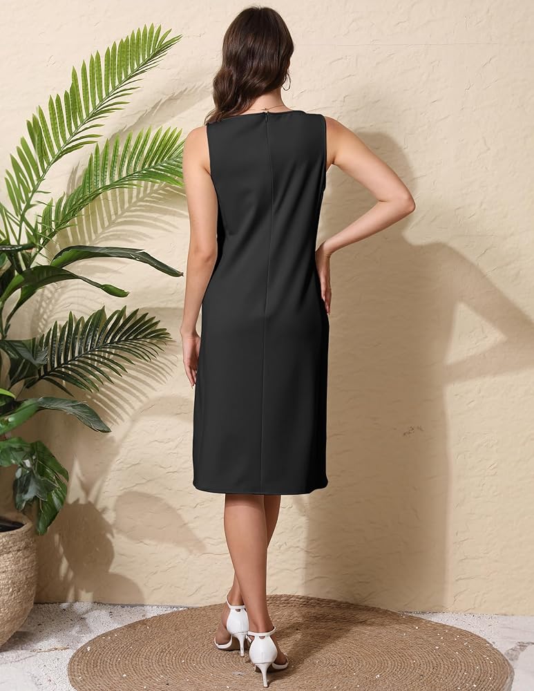 XAYWEAR Sleeveless Casual Midi Dress for Everyday Style - XAYWEAR