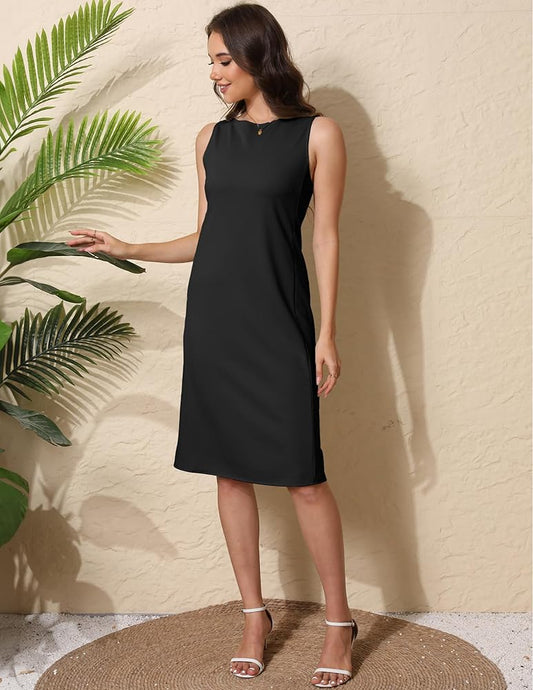 XAYWEAR Sleeveless Casual Midi Dress for Everyday Style - XAYWEAR
