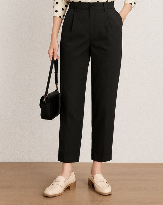 XAYWEAR Women's Formal Straight Pants Has Pleated Fit