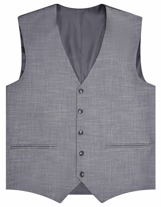 Gray vest from XAYWEAR, part of a stylish three-piece suit for men
