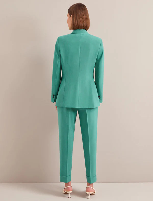 XAYWEAR green blazer and pants suit for women formal wear with tailored fit and cuffed trousers