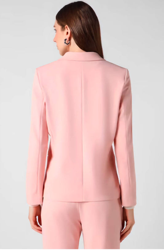 XAYWEAR pink women's suit jacket back view perfect for women formal wear occasions