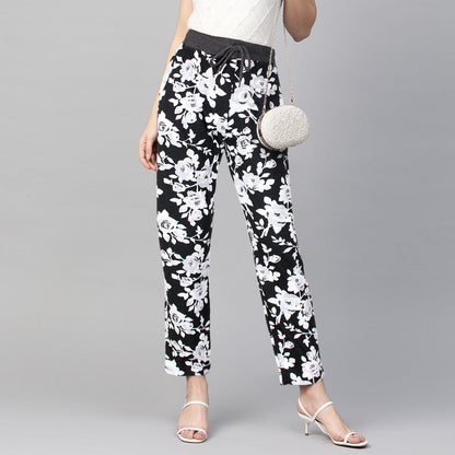 XAYWEAR Women's Stylish Floral Printed Straight Pants