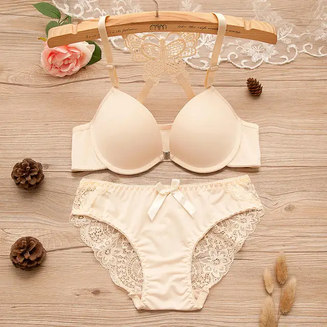 XAYWEAR Double Padded Butterfly Bra Panty Set
