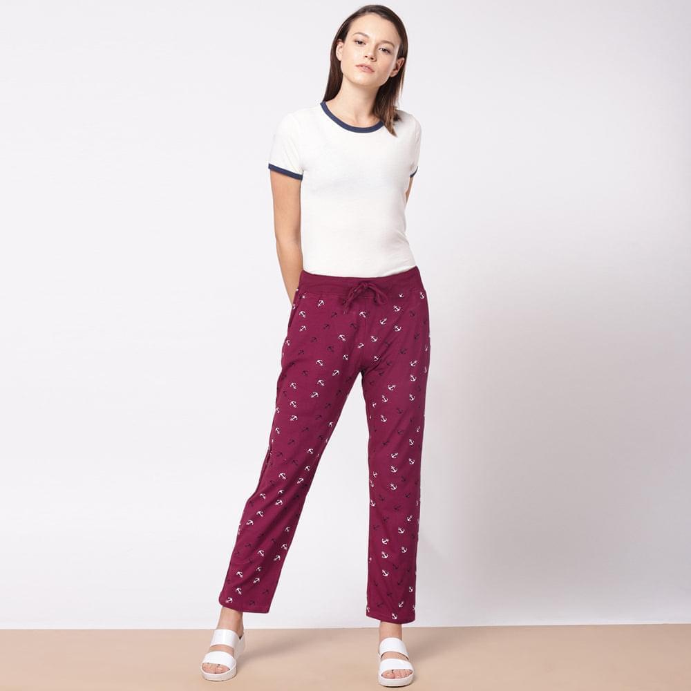 XAYWEAR Women's Anchor Printed Trouser