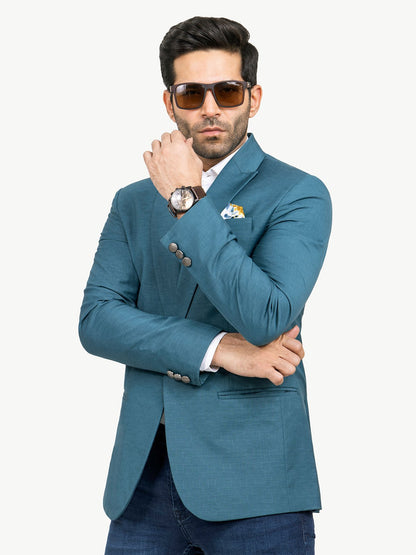 XAYWEAR Teal Horizon Slim Blazer