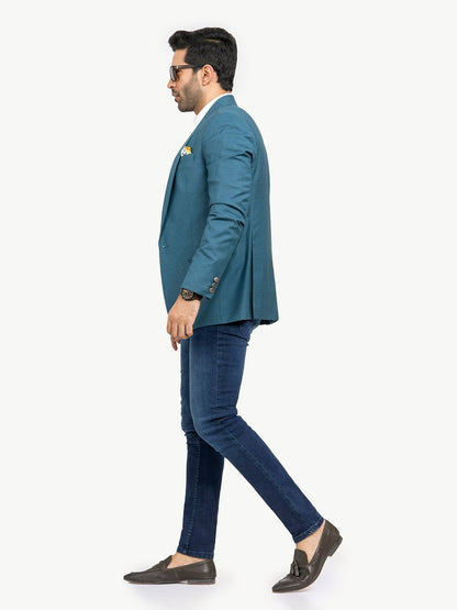 XAYWEAR Teal Horizon Slim Blazer