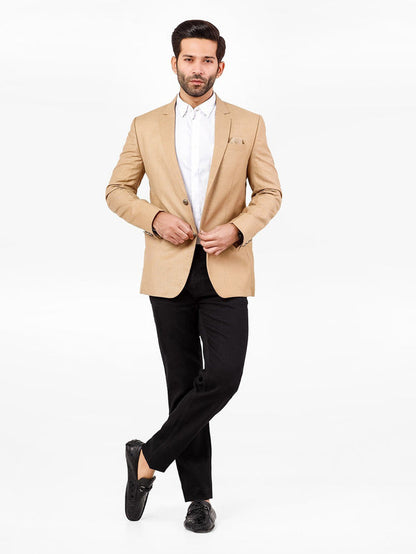 XAYWEAR Men's Camel Textured Blazer