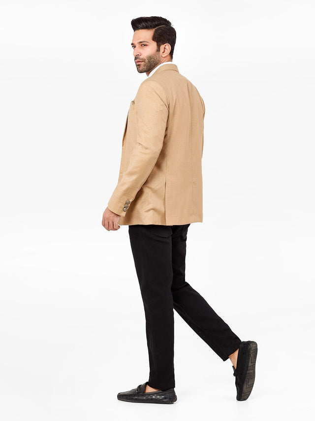 XAYWEAR Men's Camel Textured Blazer