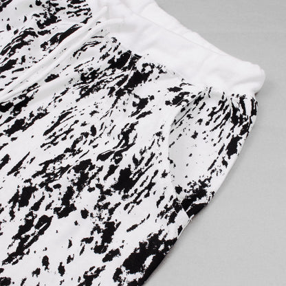XAYWEAR Women's Black And White Printed Trouser