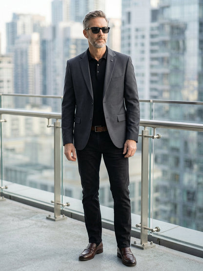 XAYWEAR Men's Grace Dark Grey Blazer