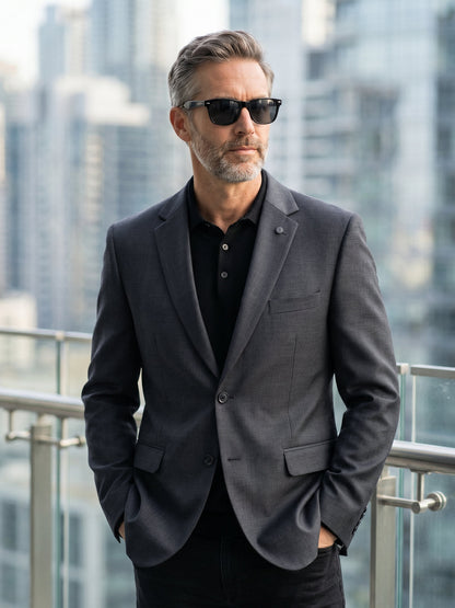 XAYWEAR Men's Grace Dark Grey Blazer