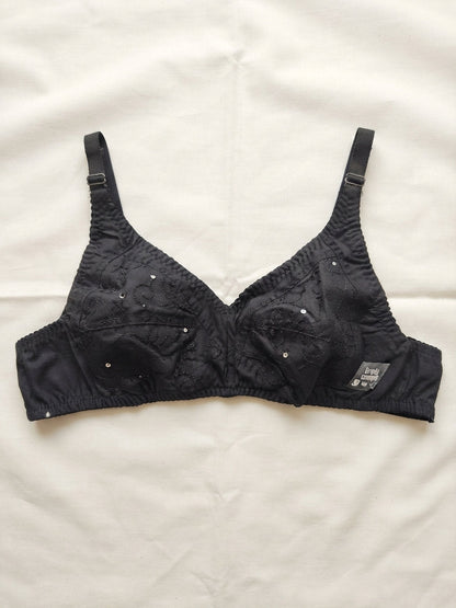 XAYWEAR Embroidery Bra - Comfortable Non-Padded Cotton Bra - PACK OF 3