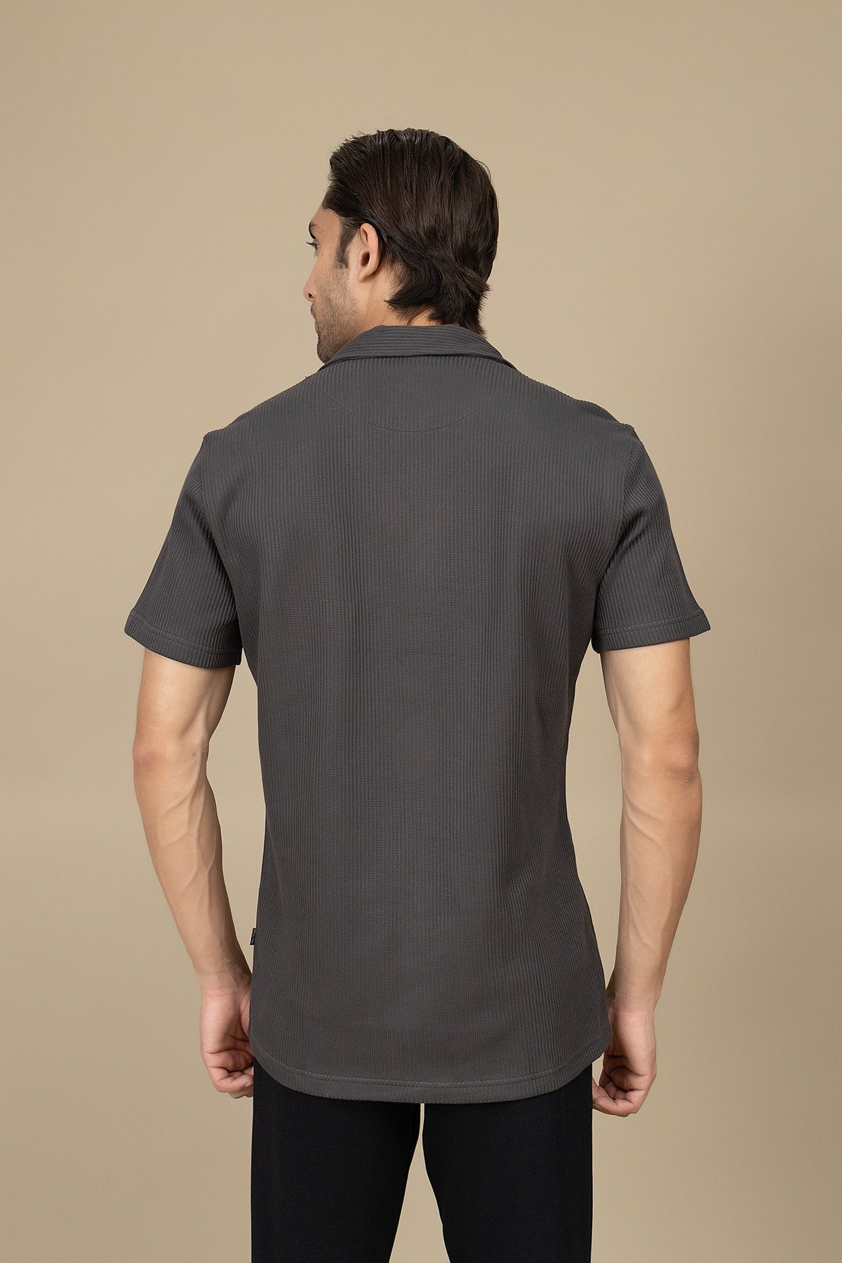 XAYWEAR Charcoal Grey Casual Shirt