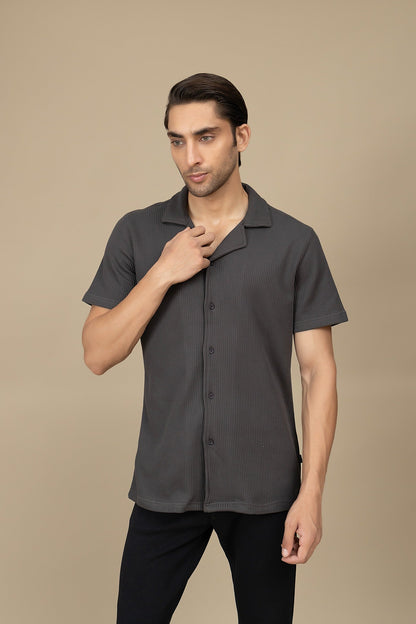 XAYWEAR Charcoal Grey Casual Shirt