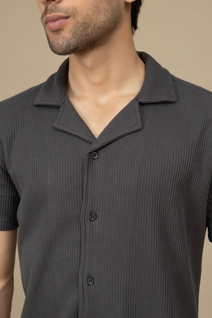 XAYWEAR Charcoal Grey Casual Shirt