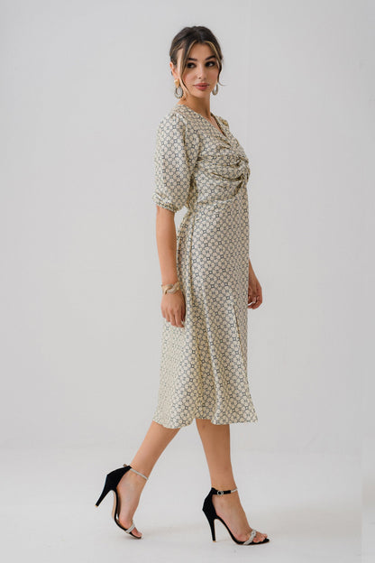 XAYWEAR Side Slit Flowy Dress