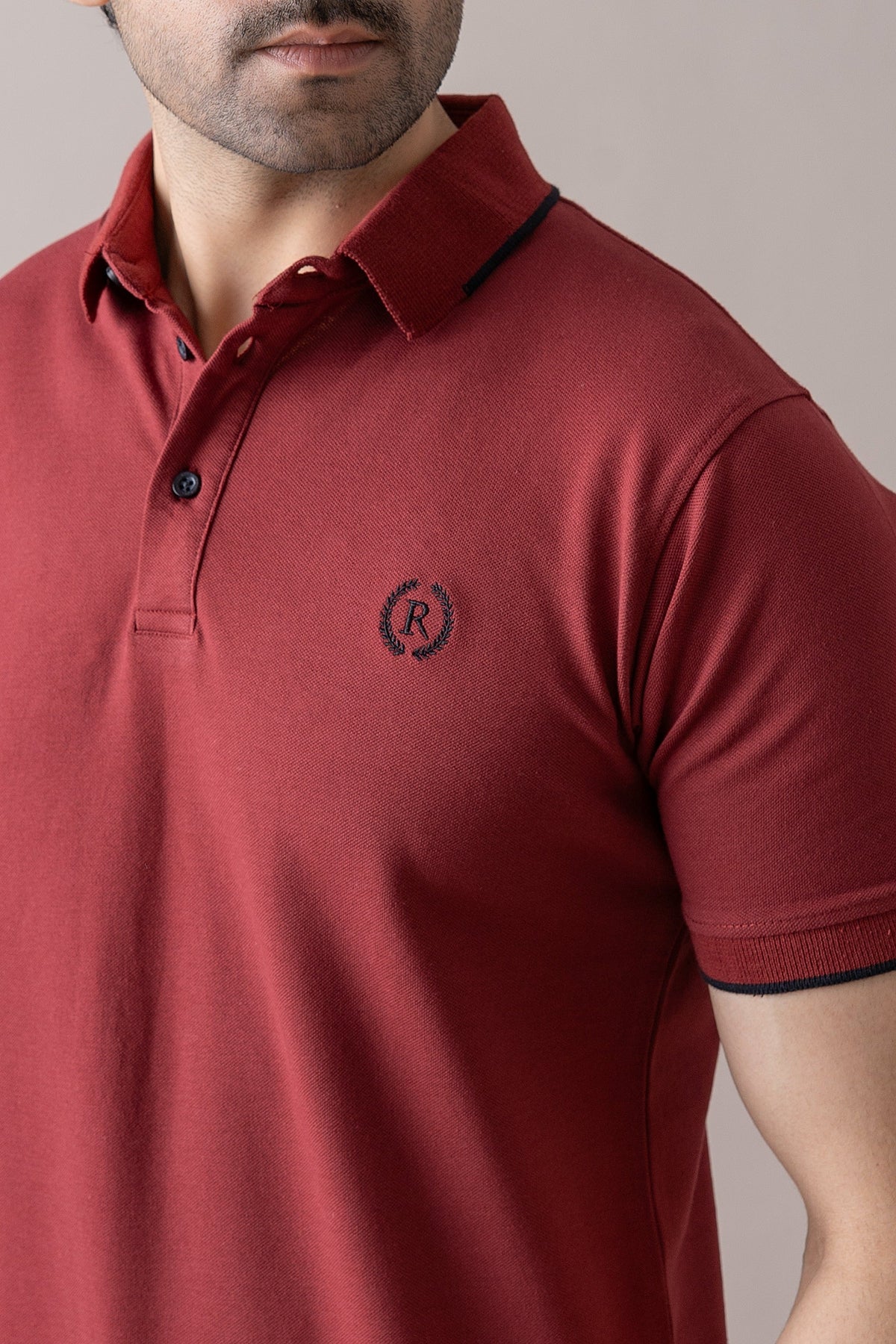 XAYWEAR Maroon Heritage Polo