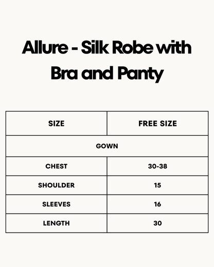XAYWEAR Allure - Silk Robe with Bra and Panty