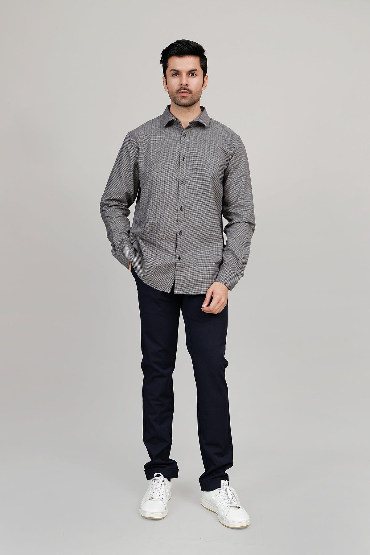 XAYWEAR Grey Casual Shirt