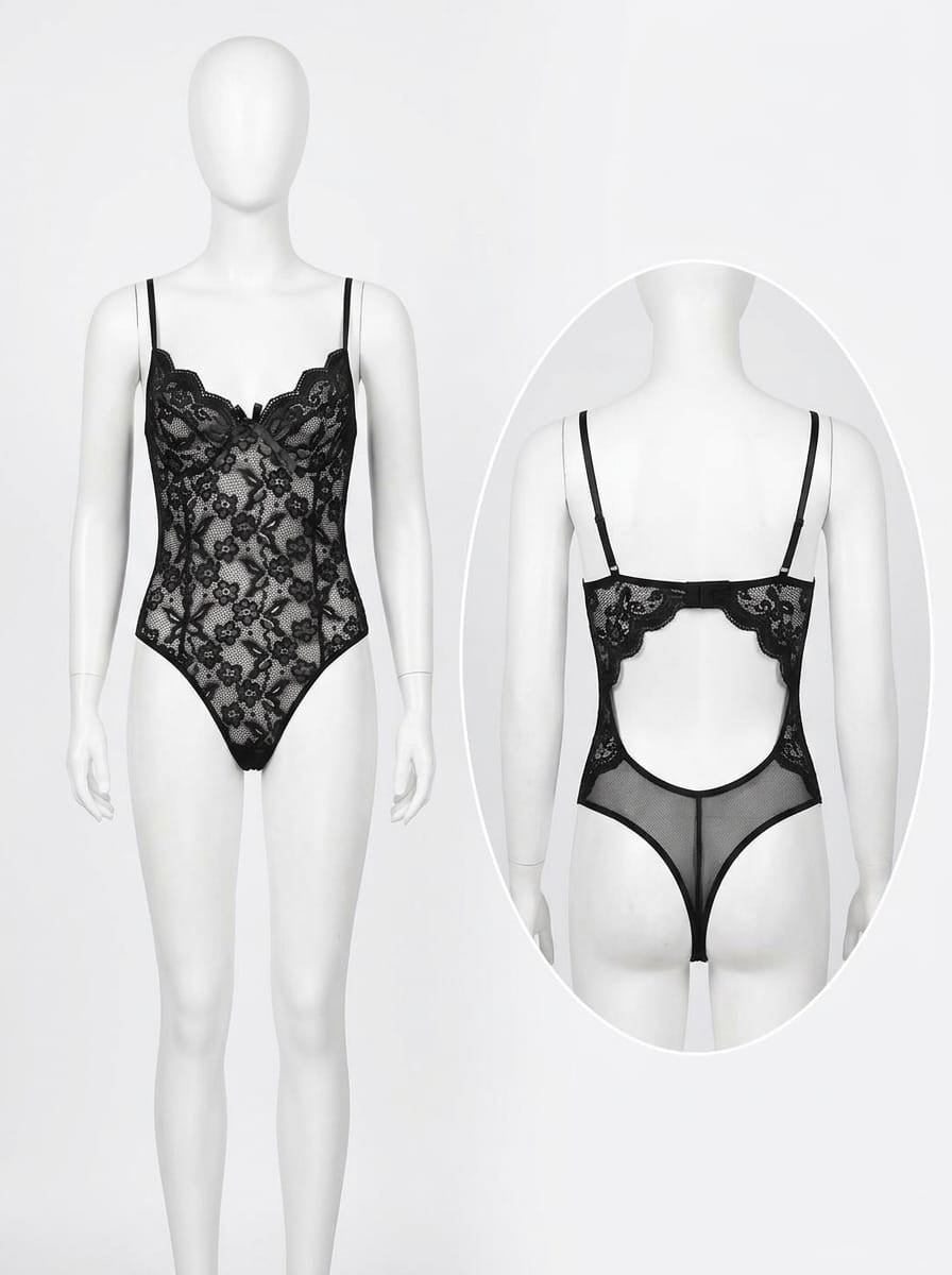 XAYWEAR Full Net Fancy Short Lingerie
