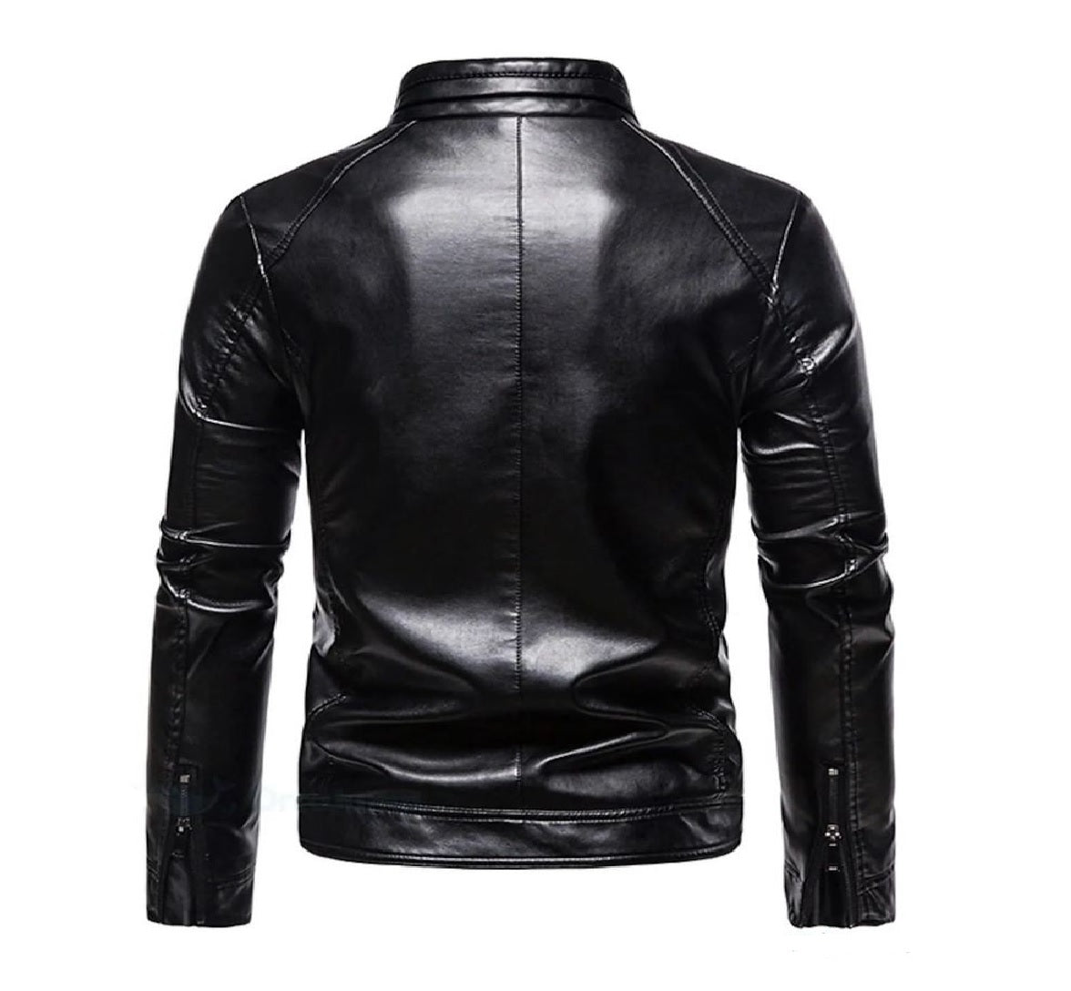 XAYWEAR Slim Fit Leather Jacket for Men - Stylish & Durable