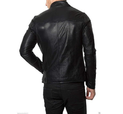 XAYWEAR High-Quality Black Leather Jacket for Bikers