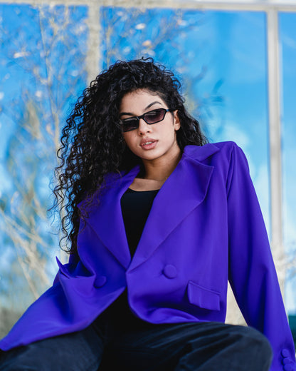 XAYWEAR Purple Formal Blazer Women for Stylish Look
