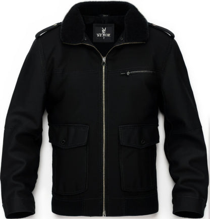 XAYWEAR Brown Pilot Jacket Men - Stylish Leather Jacket