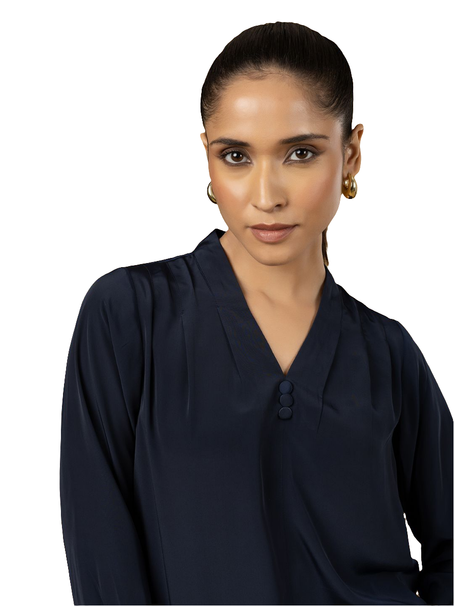 XAYWEAR Navy Blue Business Shirt for Stylish Elegance