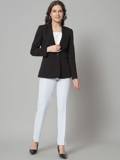 XAYWEAR Women's Classic Black Blazer - Timeless Style