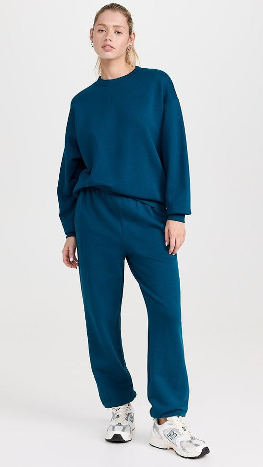 XAYWEAR Comfortable Loungewear Set in Teal with Relaxed Fit for Stylish Home Wear