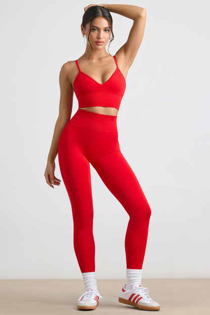 XAYWEAR Fashionable Activewear for Women featuring a red sports bra and matching leggings